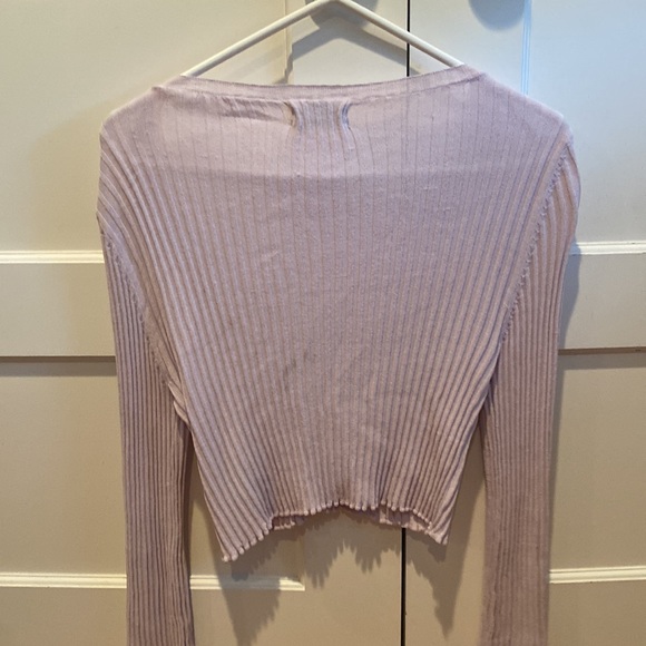 UO lilac cropped cardigan - Picture 3 of 5